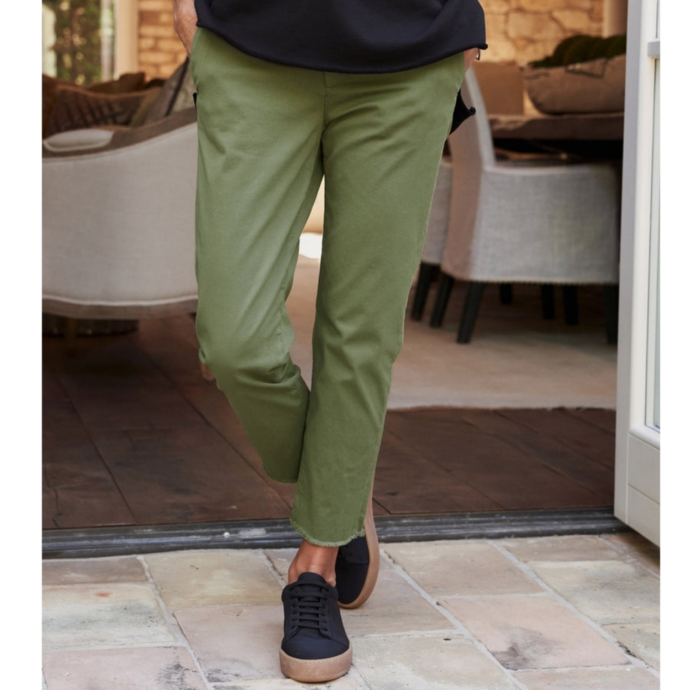 Frank & Eileen Wicklow Italian Chino Performance Twill Pants Army Green 2